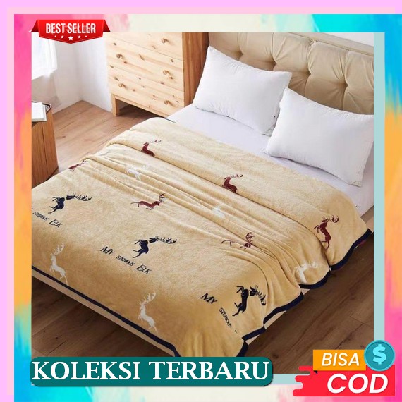 Selimut Bulu Lembut Dewasa Tebal Hangat Slimut Nyaman Import Terbaru Korea Aestetic Halus Korean Mur