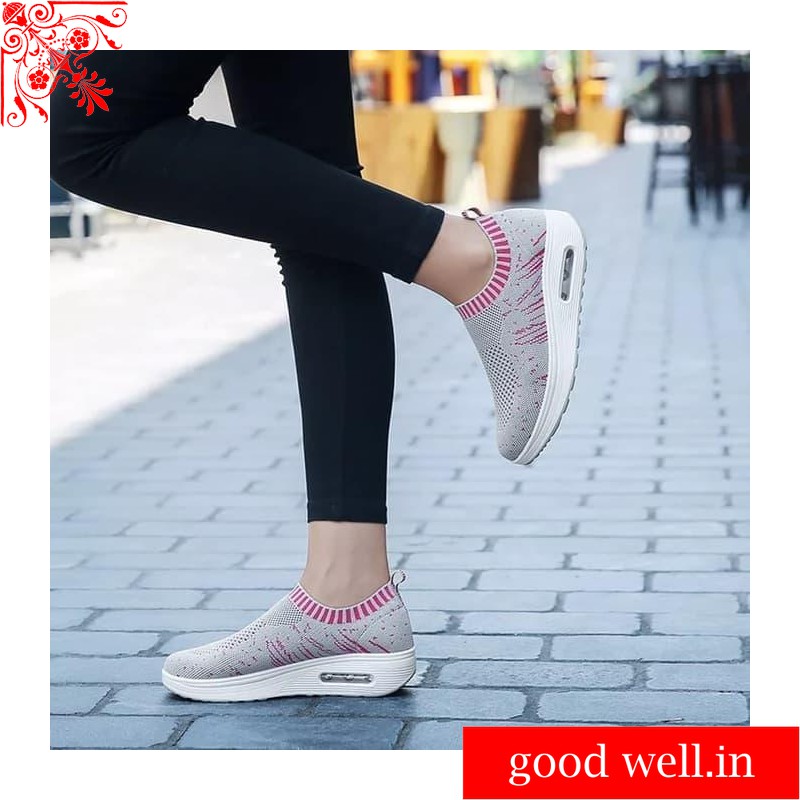 Sepatu Wanita Greta SDS275 Abu - Pink Fanta