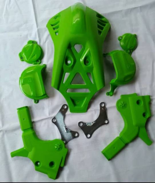 tutup mesin klx bf full set / cover engine klx bf full / frame guard klx bf / tutup rangkanklx bf