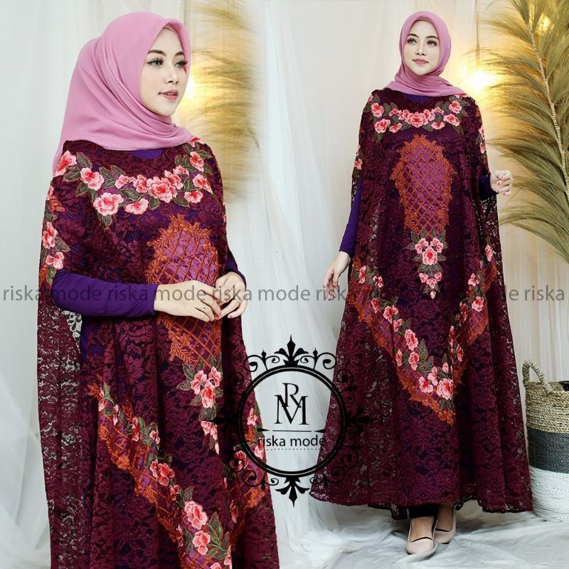 FASIHION MUSLIM/GAMIS KAFTAN SLAVINA/GAMIS LEBARAN MEWAH/BY RK