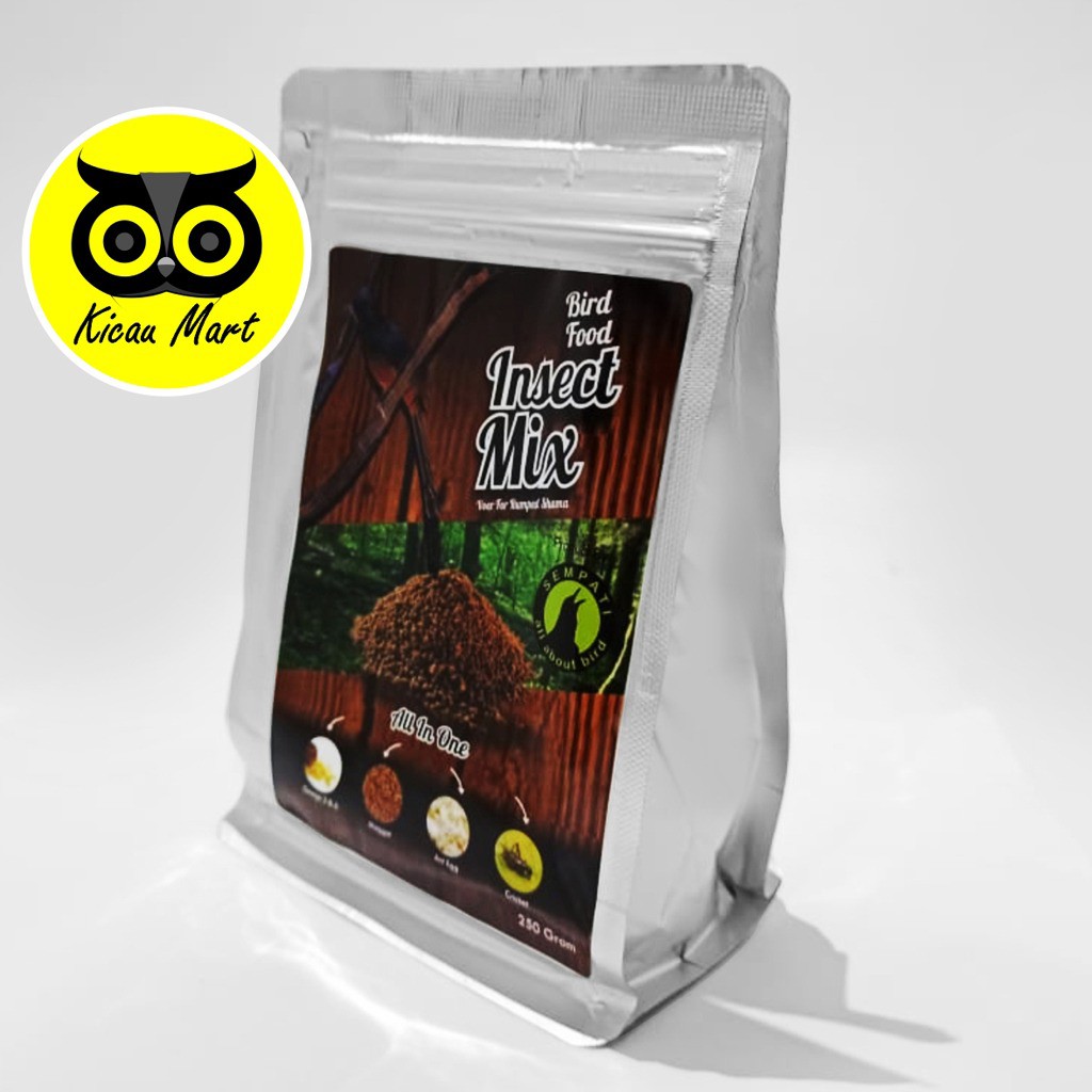 PAKAN MAKANAN HARIAN BURUNG INSECT MIX DAILY SEMPATI 250 GRAM MURAI KACER CUCAK JALAK INSECTMIX250