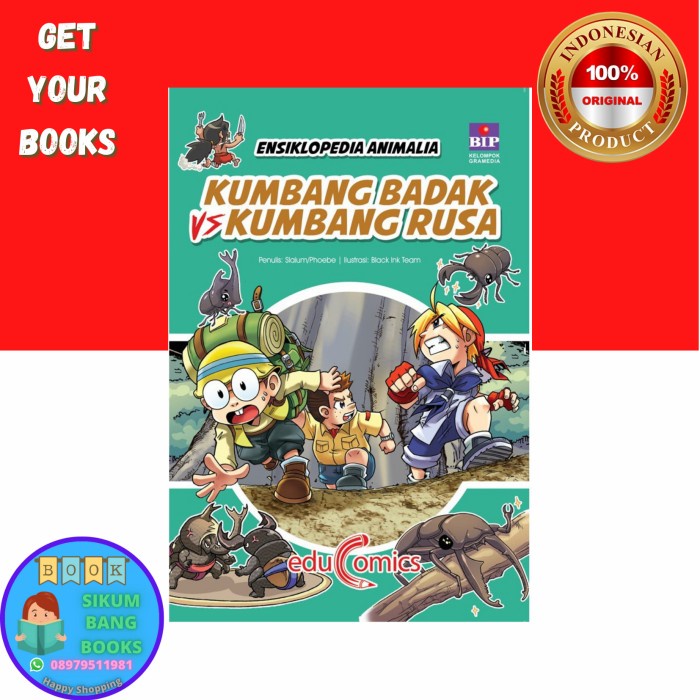 Diskon Spesial Buku Anak Ensiklopedia Animalia - Kumbang Badak Vs Kumbang Rusa Termurah