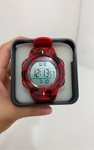 VISICA ORIGINAL JAM TANGAN DIGITAL LORENG ARMY DEWASA WATER RESIST