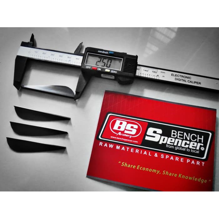 Vanes Anak Panah 2.5 Inch Hitam - Vanes Arrow