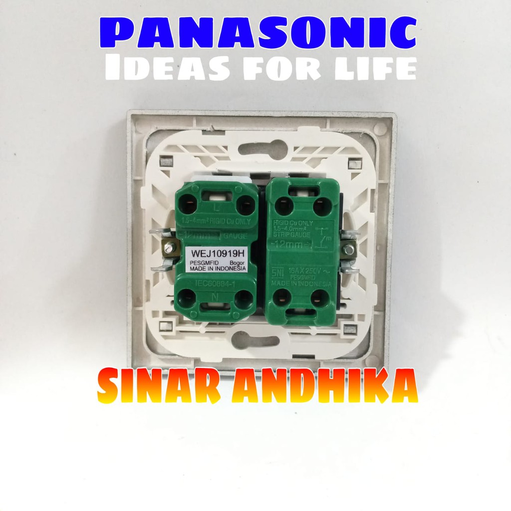 SAKLAR + STOP KONTAK UNIVERSAL HITAM STYLE E PANASONIC WESJ 78029B 3119H