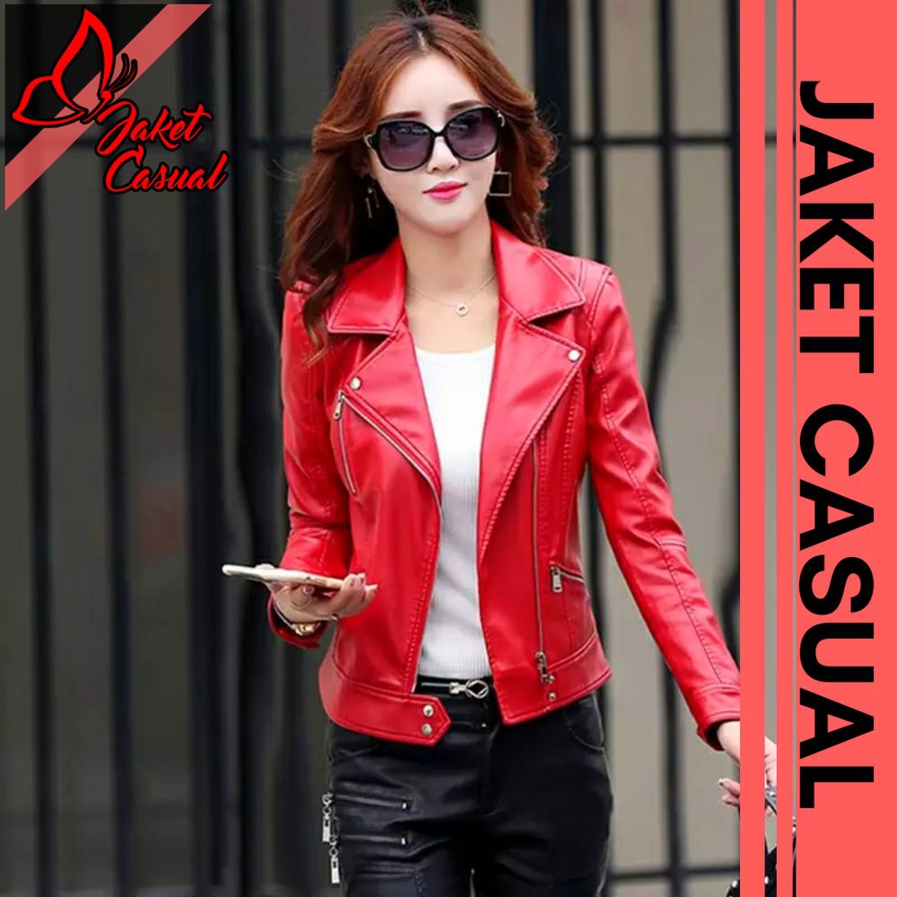 Termurah Jaket Kulit Wanita Korea & Jaket Kulit Jessica Berkualitas