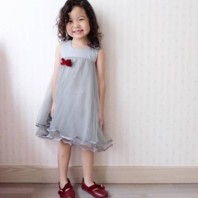 Dress korea flower pink