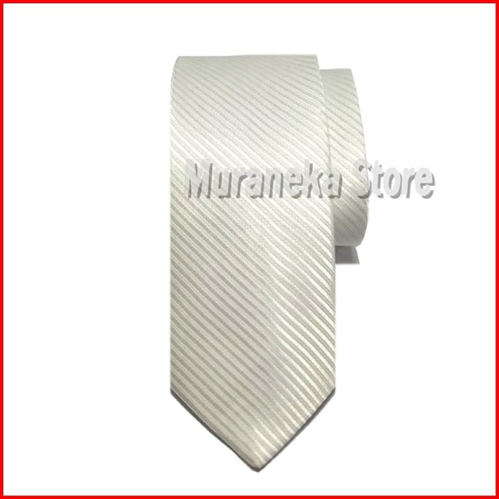Dasi Pria Light Silver Panjang 3 Garis Salur Setelan Kerja Wedding Pernikahan Wisuda Formal Formal