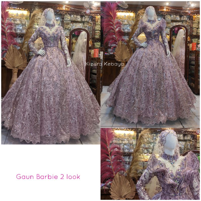 Gaun Pengantin Wedding Gown Glamor Mewah Berbie