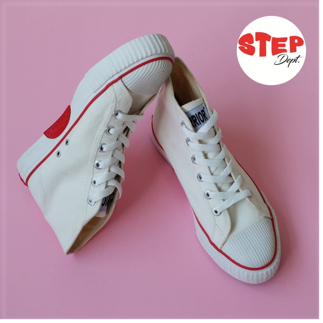 Sepatu Warrior Classic HC White - Warrior High Putih Sol Putih