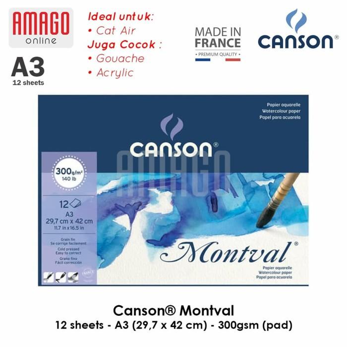 

Lora | Canson Montval - 12 Sheets - A3 (29,7X42) Cp - 300G (Pad) - 200807320