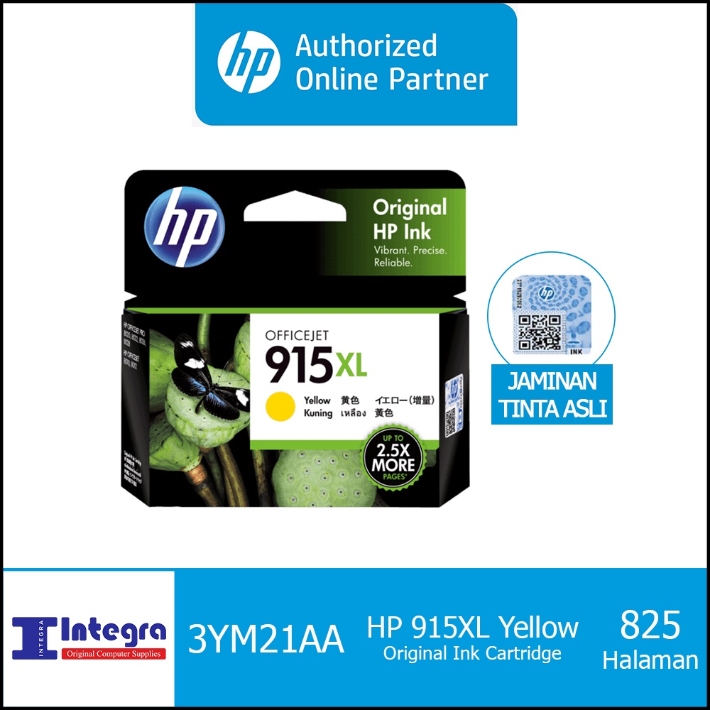 Tinta HP 915 XL Yellow Original Cartridge - 3YM21AA