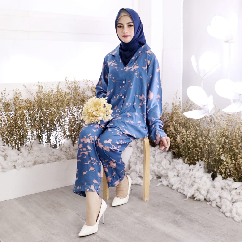 XXL LD 120cm PIYAMA RAYON TIEDYE/PIYAMA KEKINIAN/PIYAMA NAGITA/SETCEL RAYON