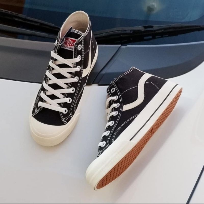 Ventela Public High Black Natural Original 100% Sepatu Vantela