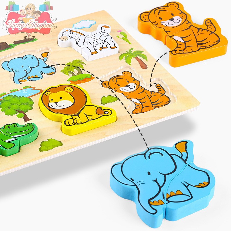 [BIG SALE] Chunky puzzle - puzzle anak - mainan edukasi - puzzle kayu