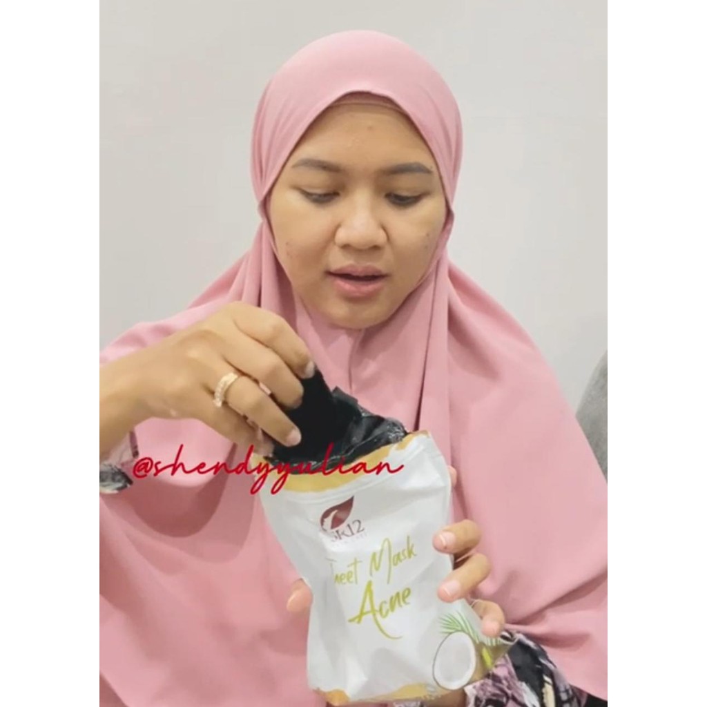 SHEET MASK ACNE SR12 MASKER WAJAH JERAWAT KULIT BERMINYAK BPOM ISI 5 SHEET