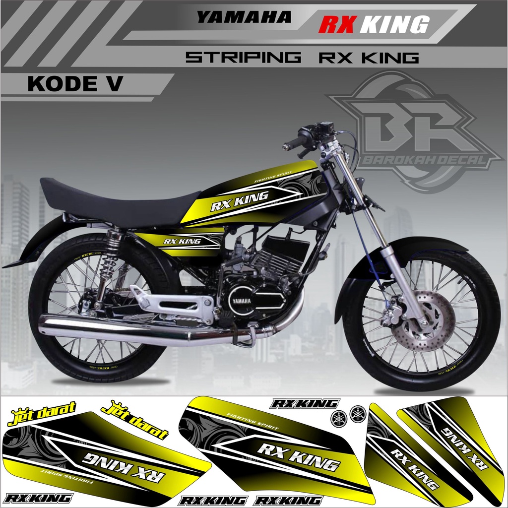 Sticker Rx King Variasi Stiker Lis Striping Rx King Kode V