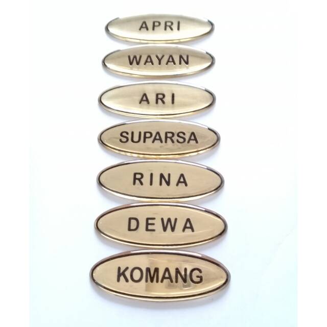 

Name Tag / Nama Dada Oval