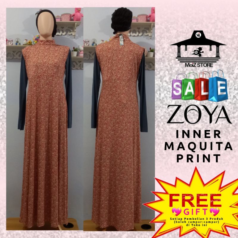 Zoya Inner Iner Maquita Print Zoya Bergo Jilbab Kaifa Fortaleza Zoya