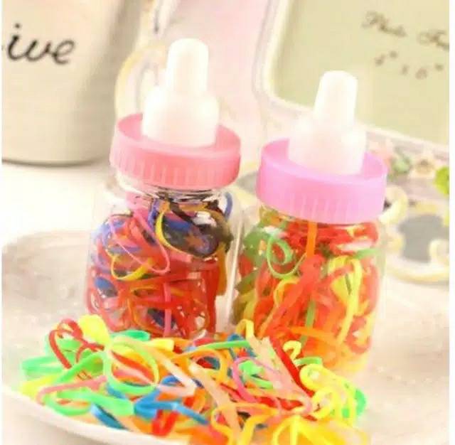 LUCKY KARET JEPANG BOTOL DOT MINI / KARET KUNCIRAN RAMBUT / IKAT RAMBUT ANAK SEKALI PAKAI