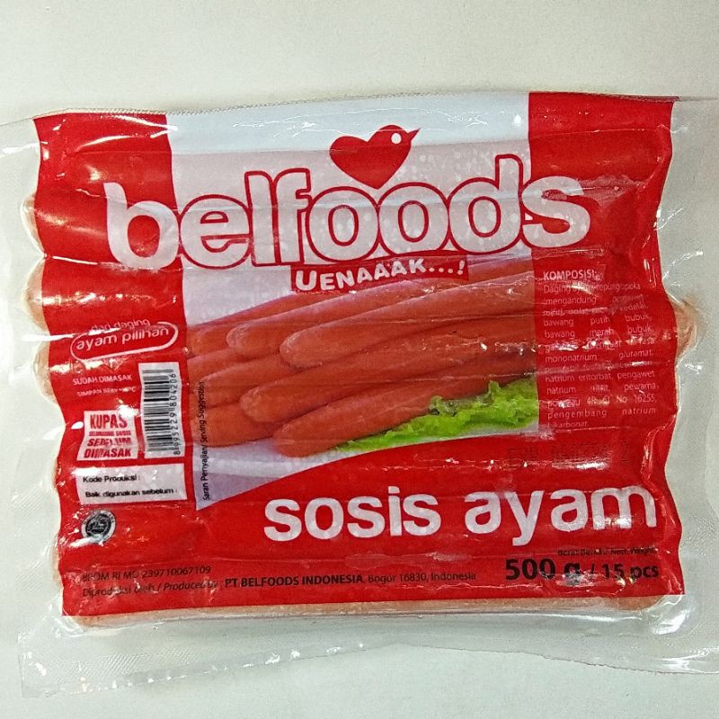 

BELFOODS UENAAAK SOSIS AYAM 500 GRAM