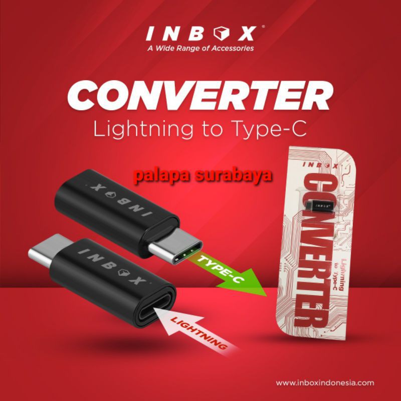 Sambungan Charger/data Converter micro ke type c /Type C to Micro/ Type C to iphone by inBox INA