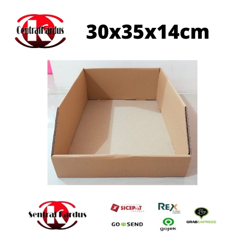 

Box Bin Kardus uk. 30x35x14cm Kotak Penyimpanan ( HARGA 1PCS ) Single Wall