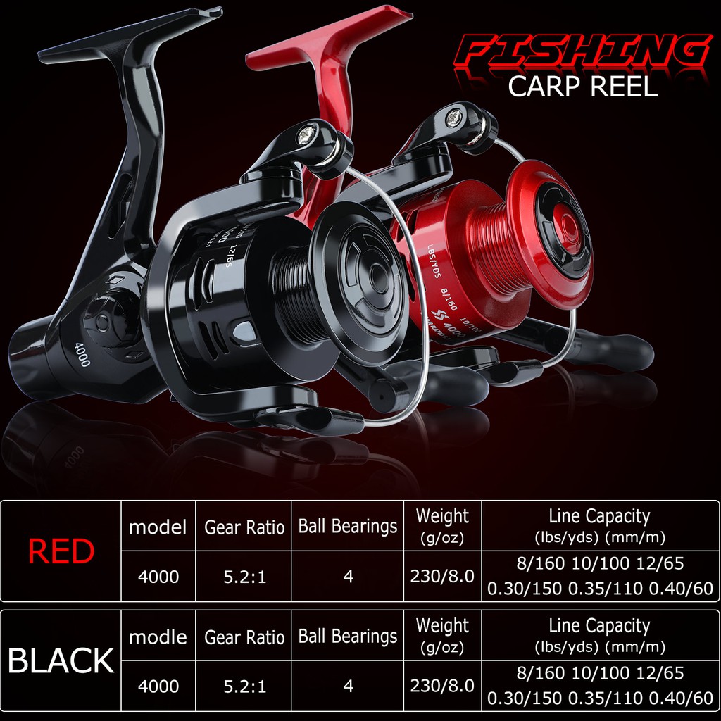 Sougayilang 4000 Seri Spinning 4BB 5.2: 1 Rasio Gear Fishing Reel Super Kuat Carp Fishing Reel Fishing Tools