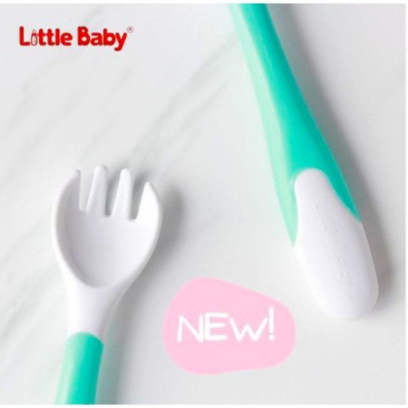 Little Baby FBS0321 Flexible Baby Spoon &amp; Fork - Sendok Garpu Bayi