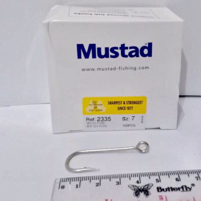 Mata Pancing Kail Mustad Round Bent Sea Hooks Tipe 2335 No 7 Dijual Per Kotak Isi 100pcs