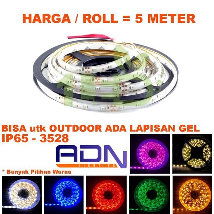 LED STRIP ROLL 5 meter IP65 GEL SMD 3528 Outdoor 12V 6W