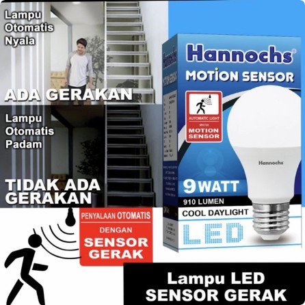 Lampu Led Hannochs Motion Sensor 9 Watt