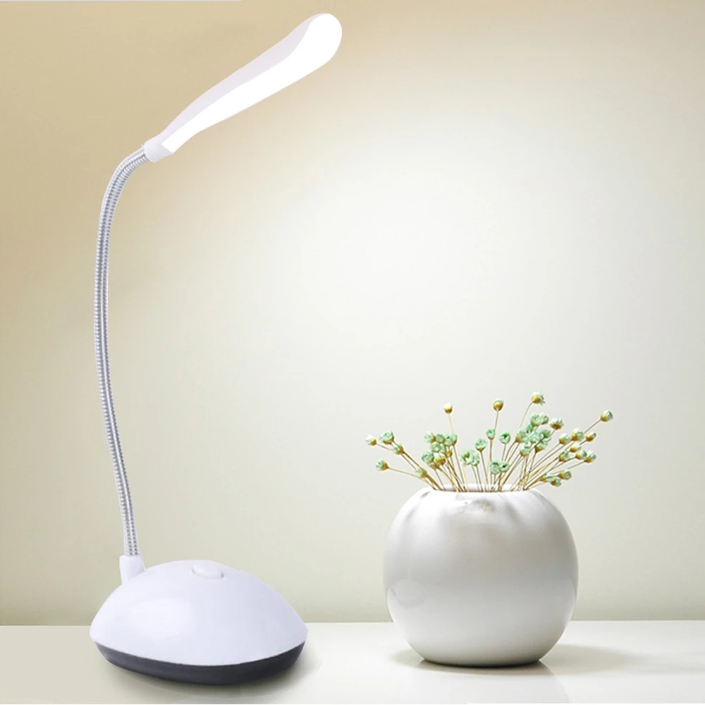 Lampu Meja Fleksibel Meja Hemat Energi Adjustable Eye-caring Lipat Kreatif Lampu Baca Tombol type Control Night Light Tenaga Baterai Gooseneck Desk Lamp LED Pelindung Mata