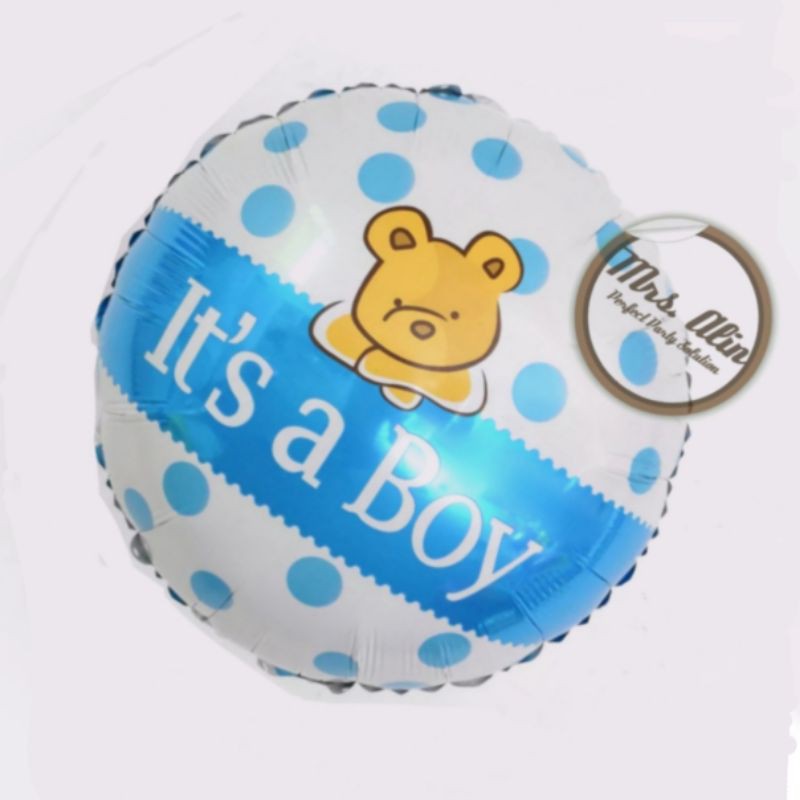 Balon Its a boy / Balon Baby Shower / Balon Bayi Laki laki / Balon Beruang