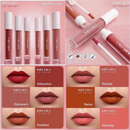 IMPLORA LIP VELVET MATTE LIPCREAM BPOM ORIGINAL