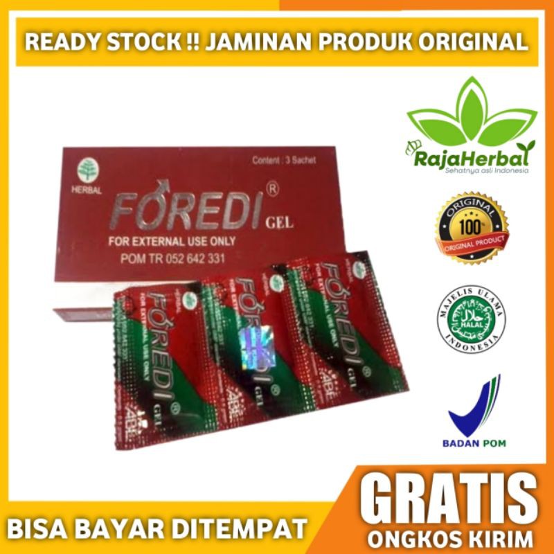 FOREDI GEL ORIGINAL STAMINA PRIA HERBAL ISI 3 SACHET - OBAT KUAT PRIA OLES