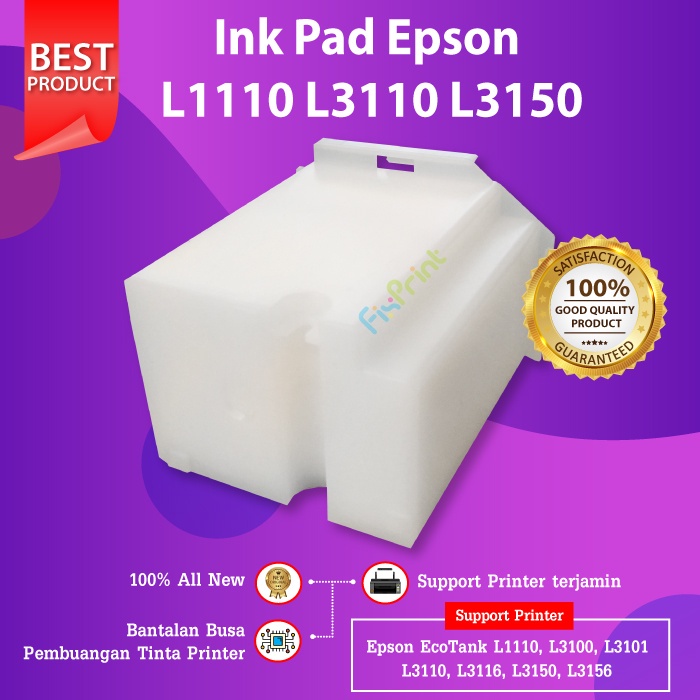 Ink Pad Box Busa Pembuangan Epson L1110 L1210 L3110 L3210 Inkpad Tinta L3116 L3150 L3156 L5190 L5290