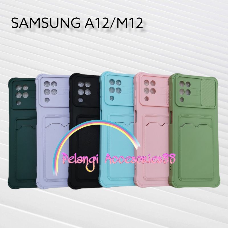 CASE SAMSUNG A12 / M12 CASE SOFTCASE SLEDING WARNA WARNI