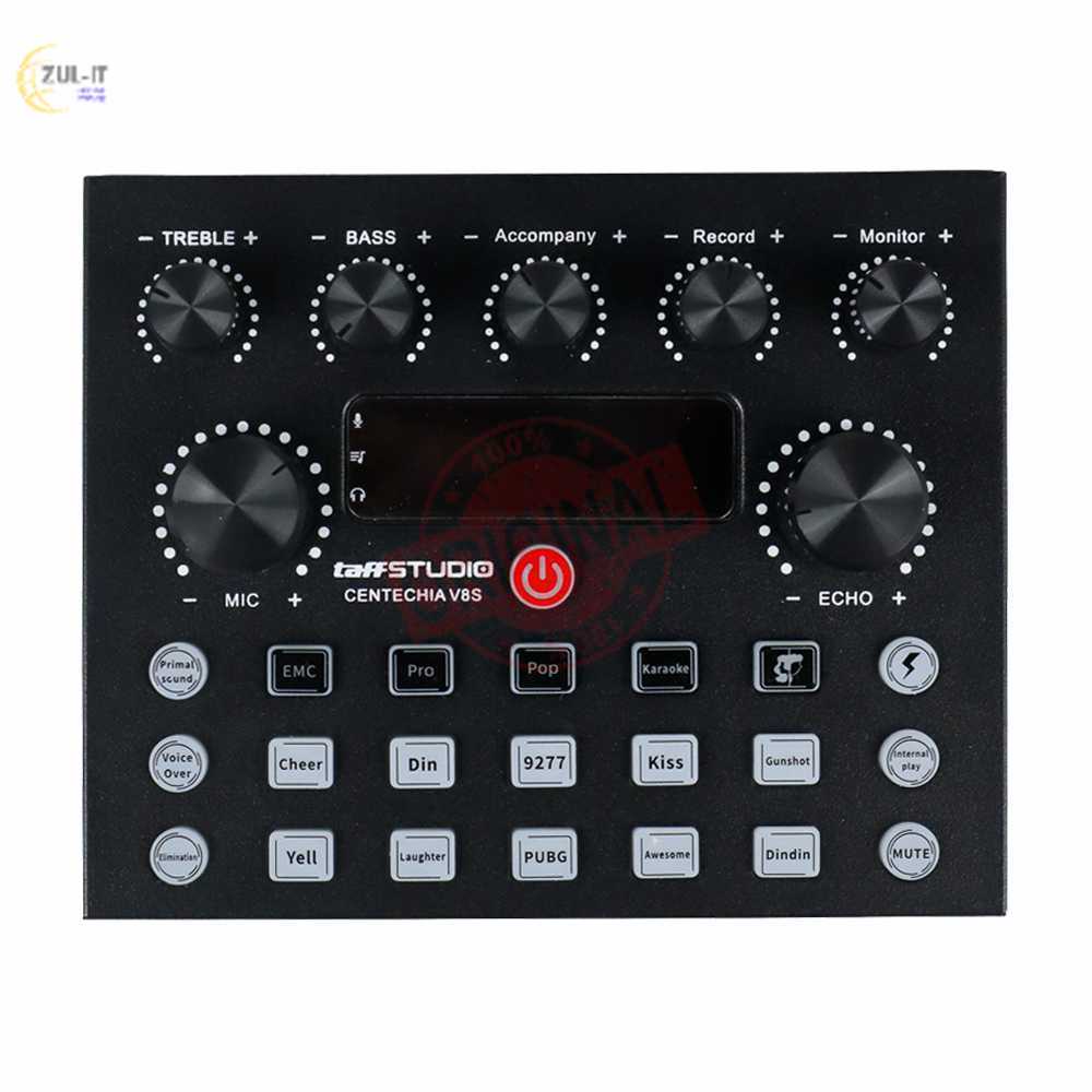 TaffSTUDIO Mixer USB External Sound Card Bluetooth Amplifier - V8S