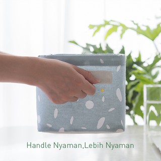 Aonez Keranjang Penyimpanan Organizer Katun Linen Kotak Penyimpanan