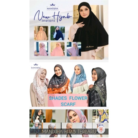 Mandjha Ivan Gunawan Scarf Shades Flower Pink,Santorini Pink,Santorini Green, Santorini Purple Ungu,