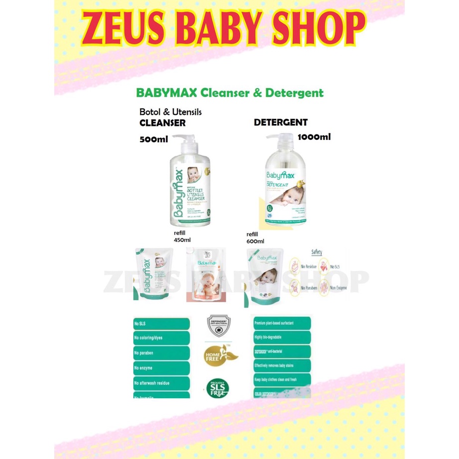 Babymax Bottle and Utensils Cleanser and Detergent