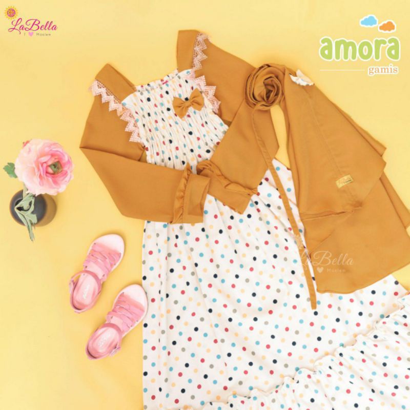 Labella Gamis Anak Amora Mustard Kuning Size  M  10
