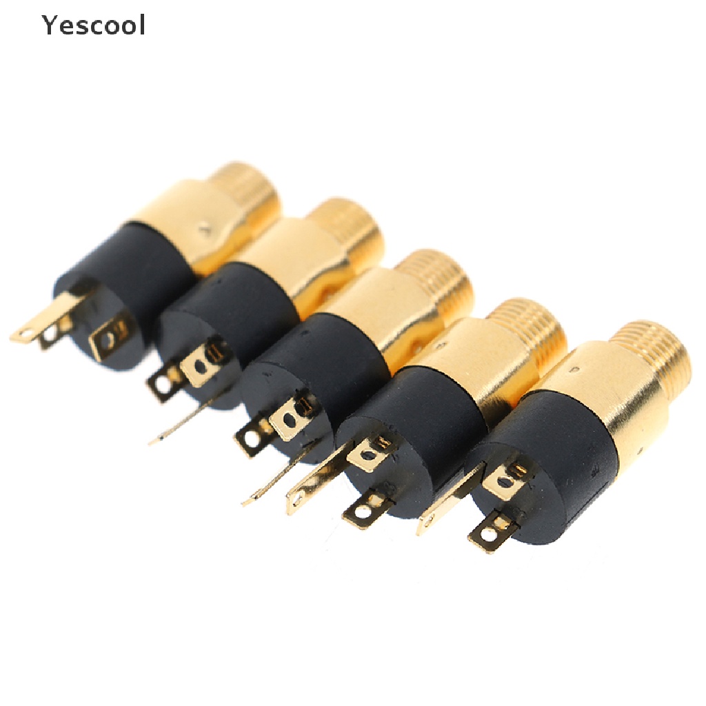 Yescool 5Pcs Gold PJ392 3.5mm Stereo Female Audio Headphone Connector Jack Socket Plug .