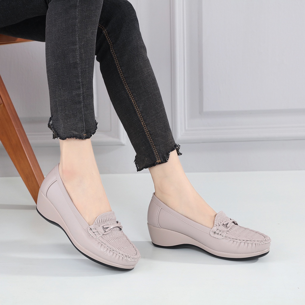 JISO ZEN-290 / Sepatu Wedges Wanita Import Sepatu Kerja Wanita