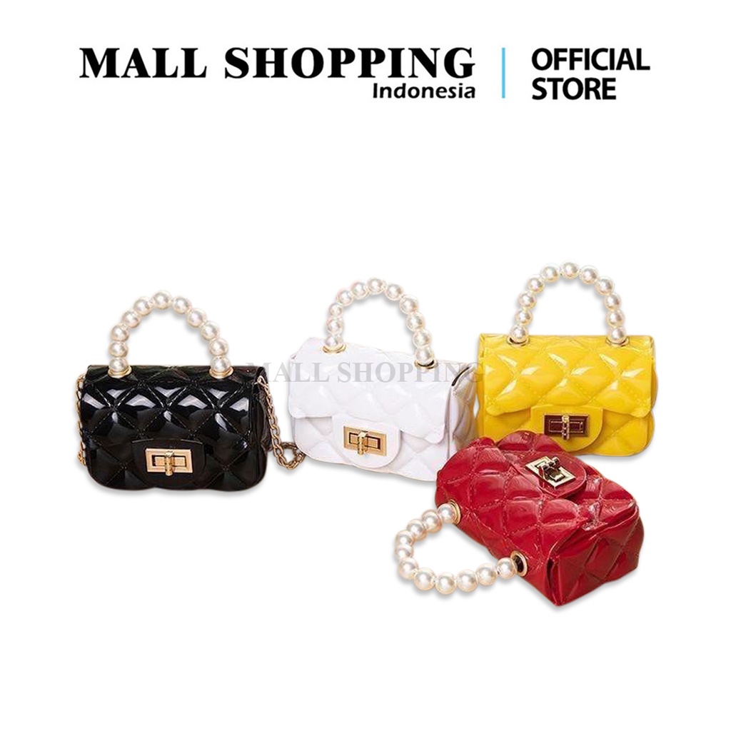 Tas Jelly Bag Glossy Tas Selempang Wanita Mini Rubber Korea MALL SHOPPING