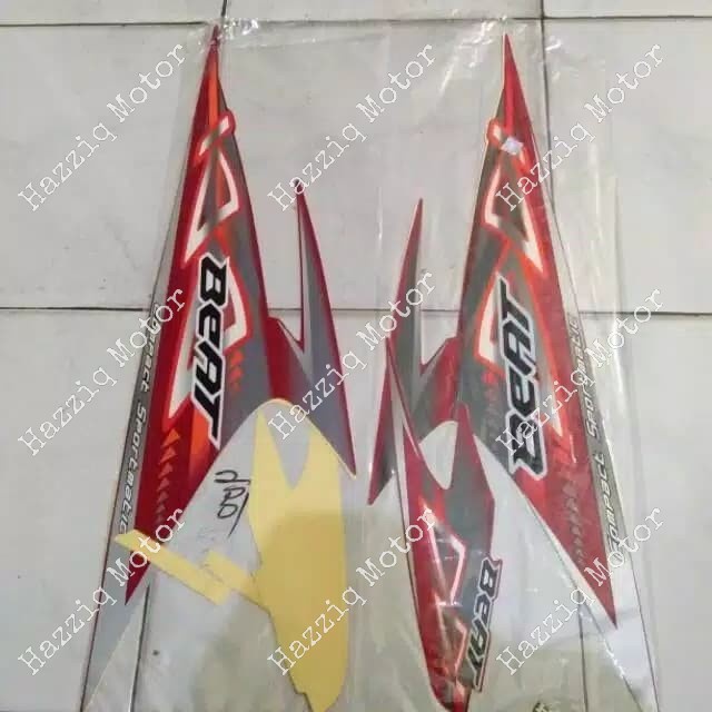 Striping Honda Beat Karbu - Merah - Merah