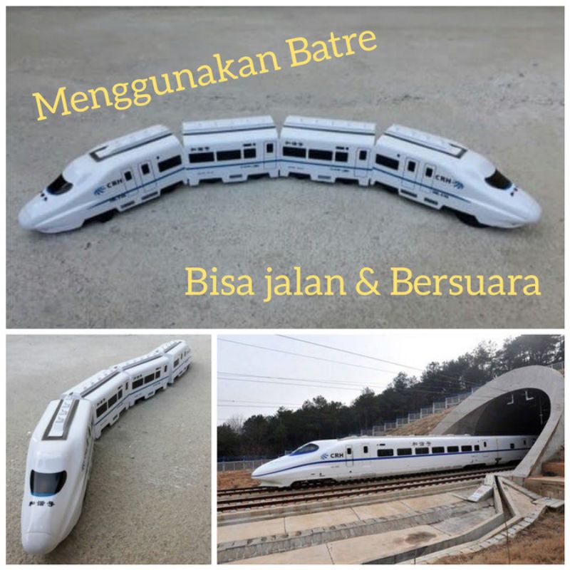 MAINAN KERETA CEPAT BULLET TRAIN BATRE - ANAK EDUKATIF BUMP GO BATERAI