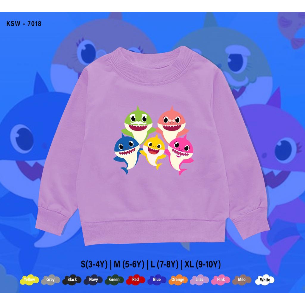 SWEATER TERBARU ANAK / SHARK HAPPY / SWEATER KIDS 1-10 TAHUN / BAHAN FLEECE PREMIUM / ADEM/ UNISEX / BISA CUSTOM