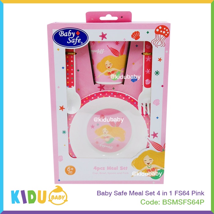 Baby Safe Meal Set 4 in 1 FS64 Perlengkapan Makan Bayi dan Anak Kidu Baby